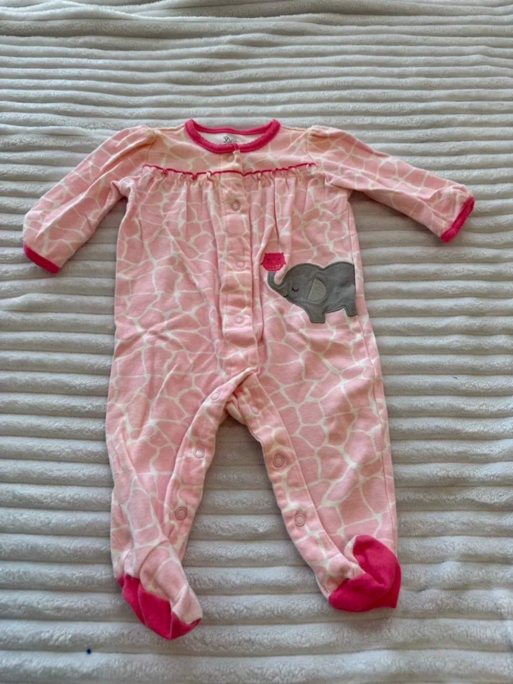 Carter's Footed One-Piece Sleeper Bundle- Pink, Green, Yellow, Gray